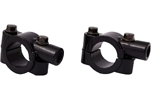 2 x Universal 22mm Motorcycle Handlebar Mirror Holder Steering Bracket Clamp