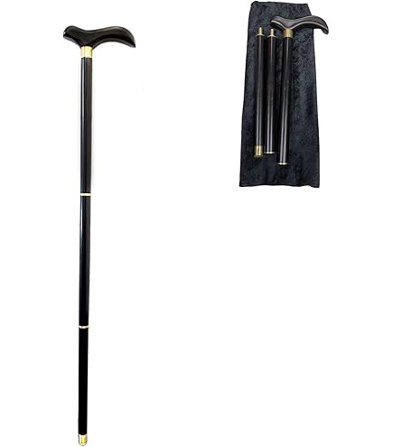 Floral Lightweight Folding Walking Stick - Black Or Red, Portable Support Cane