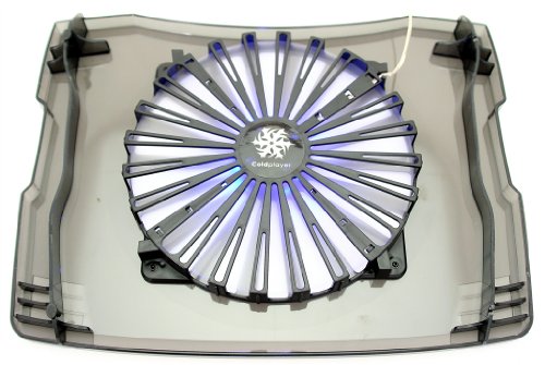 Plexiglas – Notebookkühler 15“ für Laptop, Notebooks, etc. mit blauer Beleuchtung - 5