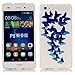 Produktbild JINCHANGWU Huawei P8LITE Hülle für Individuell cover Case Flip Weich Silikon Federung Backcover Schlank Standfunktion Schutz Etui Stilvoll Wallet felxible Kartenfach Fall Durchsichtig Hochwertigen Full Body Protector Elegante schöner blauer Schmetterling