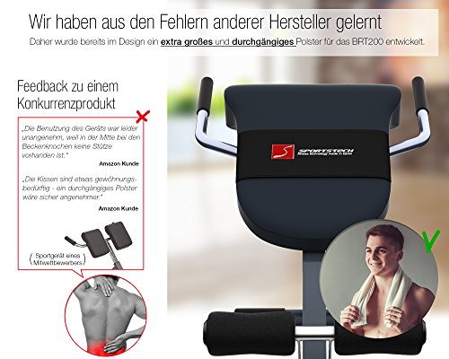 Sportstech patentierter 3in1 Rückentrainer & Bauchtrainer mit innovativem Anti-Rutsch Design, der klappbare, multifunktionale BRT200 mit ergonomischem Polster, Quick Release & 5 Schwierigkeitsgraden - 7