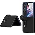 SEAHAI Case for OPPO Find N2 Flip, Ultra Thin Premium PC Matte Finish Anti-Scratch Cover, Silky Touch Feeling Phone Case with Retractable Stand Strap - Black