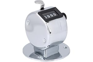 Bnineteenteam Contatore Manuale,Manual Contatore A 4 Cifre A Forma di Conteggio A Mano, Cassa in Metallo Tally Clicker Counter per Contare/Sport//Allenatore/Scuola/Eventi (1 pz)