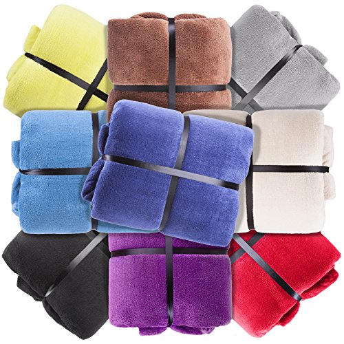 Feluna Kuscheldecke XXL Mikrofaser-Decke Tagesdecke Wohndecke mit Kaschmir-Touch 220 x 200 cm – Beige - 5