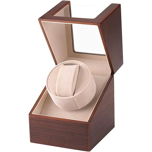 Watch Winder Per Orologi Automatici - Scatola Rotatoria In Pelle PU | 2 Posti Con Espositore | Nero Elegante - Foto 3