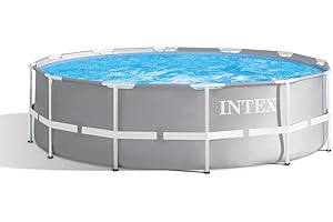 Intex Frame Pool Set Prism Rondo, grau, 366 x 122 cm, 26718FR