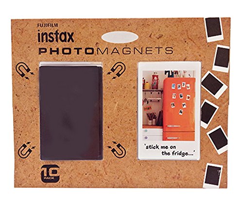 Fujifilm Instax Mini-Set de 10 magnetos Adhesivos para Fotos, Negro, 11x12x8 cm Unidades