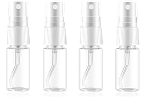 BIPL 4 Stück Sprühflaschen Kleine, 15ml Tragbares Plastik mini Sprühflasche, Reise-Parfümflaschen, Transparente Leer Feinen Nebel Sprühflasche, Nachfüllbares Spray, für Pflegeflüssigkeit Kosmetika Alkohol