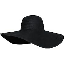 Cappello Da Sole In Paglia Joywant Lisa – Falda Larga Protezione UV, Pieghevole E Leggero – Per Viaggi E Spiaggia – Avorio E Nero - 3