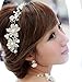 Wuiyepo Bridal Bridesmaid Wedding Pearl Diamante Butterfly Love Flower Headband Tiara