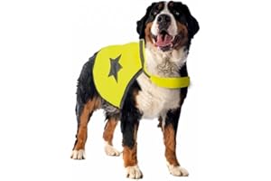 duvoplus, Gilet De Sécurité Fluo XL 64 cm, Jaune néon, Réfléchissant, Facile à Mettre grâce au Velcro Ajustable, Confortable, 100% Polyester, Lavable à 30°C