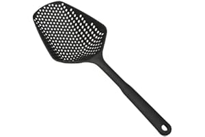 GENERIC Scoop Colander Food Strainer with Handle, 3 in 1 Scoop Sieve, Fruit & Vegetable Strainer Spoon, Pasta Colander, Food Colander, Skimmer, Slotted Spoon. Strain, Scoop, Serve. BPA Free, Dishwasher Safe.