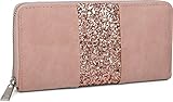 clutch rosa palo baratos Suave monedero con cremallera circular