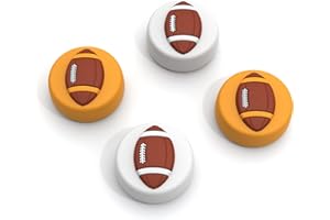 JINGDU Thumb Grip Caps for Switch Joy-Con, Sports Joystick Covers with 3D Pattern Cover Soft Adorable Silicone Analog 4Pcs Kit for Switch/OLED/Lite, Rugby