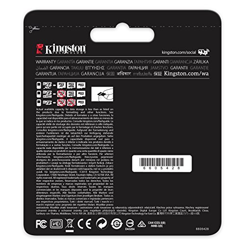 Kingston SDCA3/128GB microSDHC/SDXC 128GB Speicherkarte mit Adapter (UHS-I U3, 90R/80W) - 4