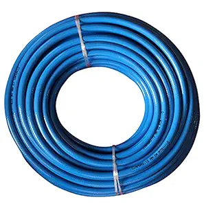 CINAGRO - Heavy Duty 3 Layered Braided Water Hose Pipe (Size: 1/2 inch, Length: 10 Meters) for Garden, Car Wash, Floor Clean, Pet Bath  Flexible, Heavy Duty Garden Hose Easy to Connect, Blue