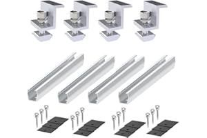 Vothen 200Mm Mini Riel Fotovoltaico Solar En Forma De U Aleación De Aluminio Soporte Ligero Y Fácil De Instalar