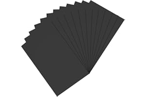 MEYUXG 12 Fogli A3 Pannelli in Schiuma Nero 29.7 x 42 cm, EVA Pannelli in Schiuma di Polistirene da 5 mm, per Presentazioni Fai da Te, Negozi, Uffici e Progetti Artistici