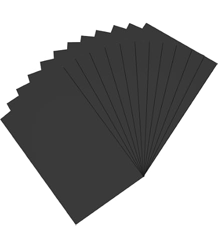 MIVIDE - 24 Planches Carton Plume Noir A4 5mm - Idéal Pour Maquettes, DIY Et Présentations Pro