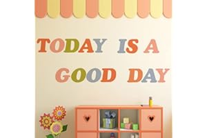 Runtoo Sticker mural avec citation inspirante Today is A Good Day pour chambre à coucher, salon