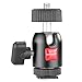 Produktbild Neewer 10088100 - 1/4 Zoll Schraube Stativ Mini Kugel Kopf mit Schloss und Blitzschuh Adapter für LED-Licht, Monitor, DSLR-Kameras, Video und Camcorder