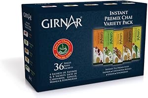 GNR Girnar Instant Premix Chai - Variety Pack (36 Sachets)