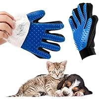 Fellpflegehandschuh, Aostar Pet Bürste Handschuh Tierhaar Handschuh Fingerhandschuhe Bürste Haarentferner Fellpflegehandschuh Gummi Haustier Grooming Bürsten Deshedding Glove Cat Haar Remover Bürsten Massage Handschuh Pflegenbürste für Hund Katze Fellpflege und Reinigen, 2er-Pack (Schwarz)