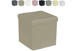 GX GARGIX GARGIX PUFF POUF CONTENITORE QUADRATO ECOPELLE PANCA BAULE TRAPUNTATO (SSEL-TORTORA)