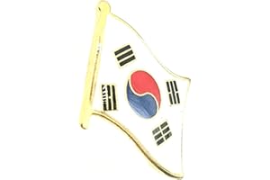 SNS COMPONENTS Korea Południowa koreańska metalowa emalia flaga kraju przypinka odznaka, Metal