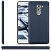 Produktbild zanasta Huawei Honor 6X Hülle, Premium Schutzhülle Soft Flex Silikon Case TPU Slim Cover Handyhülle | Leder Optik Blau