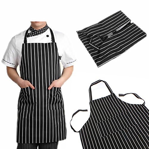 SOLEDI Schürze Kochschürze Streifen Latzschürze Gastronomie Grillschürze Küchenschürze