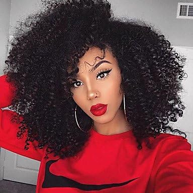 Gzhuang Women Human Hair Lace Wig Brazilian Human Hair 180% Density With Baby Hair Kinky Curly 360¡ã Frontal Wig Black Short Medium Length Long , 180%
