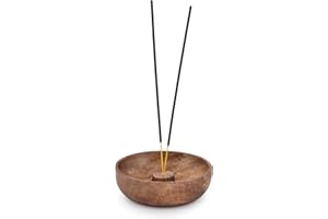 EDHAS Incense Burner Stick Holder Bowl, Ash Catcher Bowl for Home Décor, Meditation, Yoga (12.7cm x 12.7cm x 3.81cm)