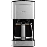 Cecotec Coffee 56 Heat Drip Coffee Maker, 800W Power, Capacity 1.2L for 10 Cups, Stainless Steel Finishes, Drip Spout, Perman