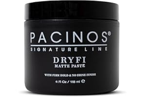 Pacinos dryfi 118ml - Pasta para el cabello mate hombre - sin brillo y fijación flexible - para peinar el cabello con un acabado y textura naturales - cera para el cabello mate - hombres pomada