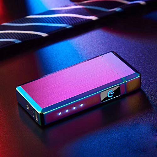 SHUNING Accendino Elettrico 2019 Nuovo Arrivo USB Ricaricabile accendifuoco Senza Spazzola Accendino Accendino da Campeggio all'aperto accendisigari (Rainbow)