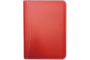 AOORY Executive Conference Folder with Calculator Refillable Zipped Portfolio Binder Travel Dairy Padfolio A5