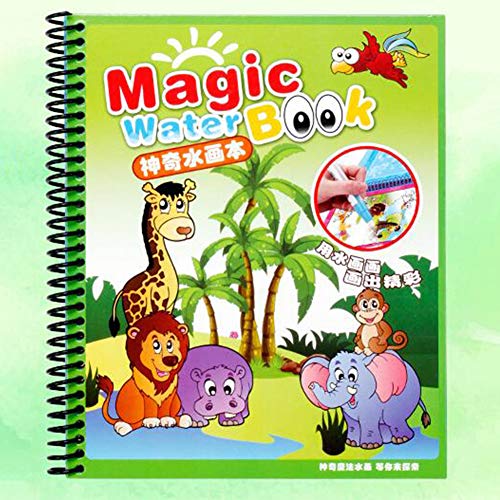 Preisvergleich Produktbild Zeichnungsbuch, Kinder magische Wasser wiederverwendbare Wasser Malerei Malbuch pädagogische zeichnen Buch mit Magic Doodle Pen