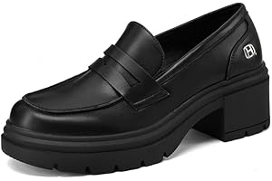 QUEEN HELENA Mocassini con Tacco Largo Francesine Casual Eleganti Donna X33-80