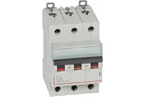 407830 Disjoncteur triphasé 20A - 3P Courbe C - 6/10kA - À vis - Legrand DX3