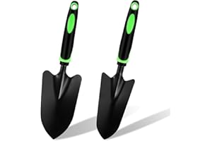 TRUKAFIE Outillage de Jardin, 2pcs Outils Jardinage Pelle Jardinage Petite Pelle de Jardin en Acier Pelle à Plantation Petite Pelle à Main Pelle de Plage Petite pour Planter et Transplanter