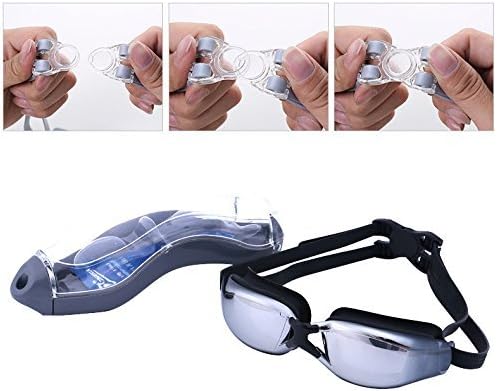 whx Swimming Glasses, Swimming Goggles No Leaking Anti Fog UV Protection Triathlon Swim Goggles with Free Protection Case for Adult Men Women Youth Kids Child