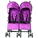 Zeta Citi TWIN Stroller Buggy Pushchair - Plum Double Stroller With Bag