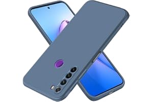 EASSGU Funda para Redmi Note 8 / Note 8 2021 (6.3" Inches), Carcasa de Silicona Suave de TPU - Lavanda Gris