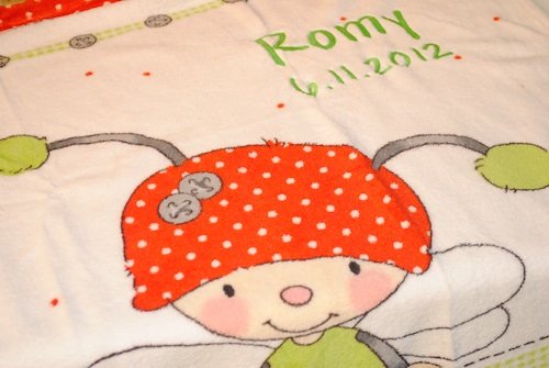 Wolimbo Flausch Babydecke mit Ihrem Wunsch-Namen und Motiv – personalisierte / individuelle Geschenke für Babys und Kinder zur Geburt, Taufe und Geburtstag – 75×100 cm für Mädchen und Jungen - 9