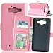 Produktbild Nancen Nokia Microsoft Lumia 950 Lederhülle Neu Style Acht Farbe Weich PU Flip Case Ledertasche / Schutz Etui, Einfach Vintage Kollektion Karten Slot Foto Wallet Hülle Handy Tasche Zubehör