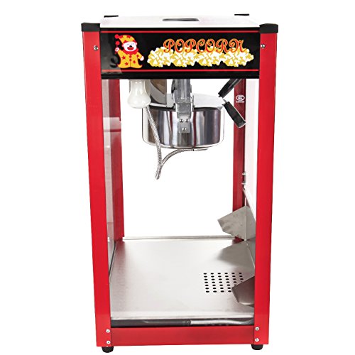 Ridgeyard 1370W Premium 8oz Kommerziell Popcorn Pop Mais Maker Popper Maschine Popcornmaschine Popcornautomat 1/2 (Pan / min)