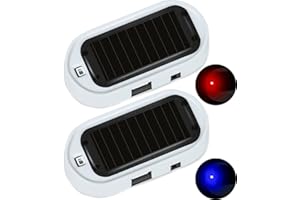 DANLAI 2 Pièces Voiture Énergie Simulé Alarme Factice Universel Antivol Usb Chargeur Led Clignotant Sécurité Avertissement Lumière Alarme Lampe