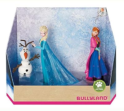 Bullyland 13446 Walt Disney La Reine des Neiges Elsa, Anna et Olaf, Figurines peintes à la Main sans PVC, pour Les garçons et Les Filles