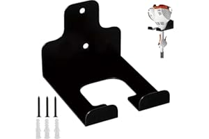 CUVZORA Support Mural pour Chambres de Gazon, Support en Acier Haute résistance, Anti-Rouille et résistant aux intempéries, Montage Simple avec Accessoires complets pour Garage et Jardin (Noir)